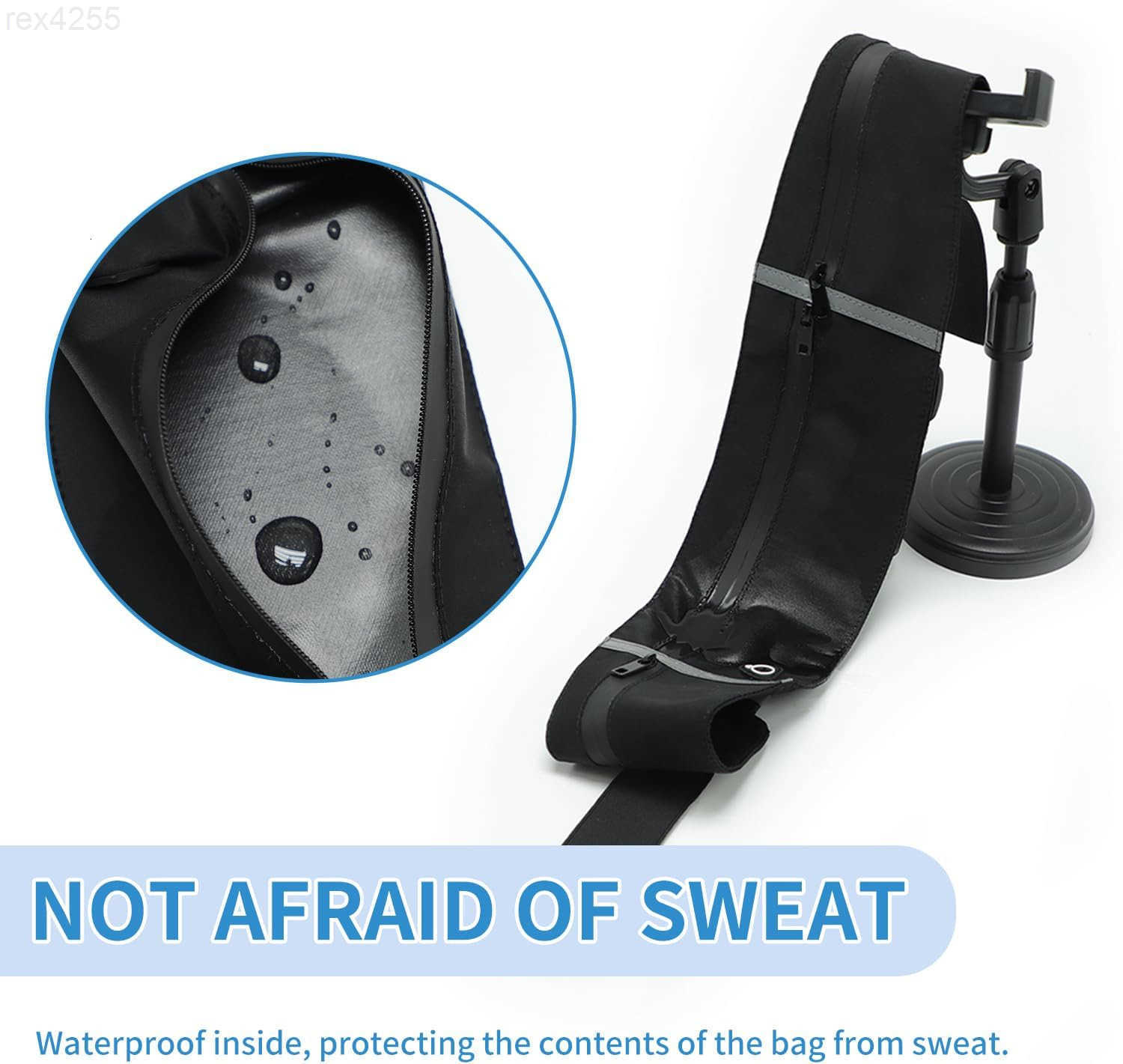 Slim Running Belt Sport Fanny Pack Reflective Waist Pack Waterproof Phone Holder Jogging Pouch for Phone Money BlackW250912