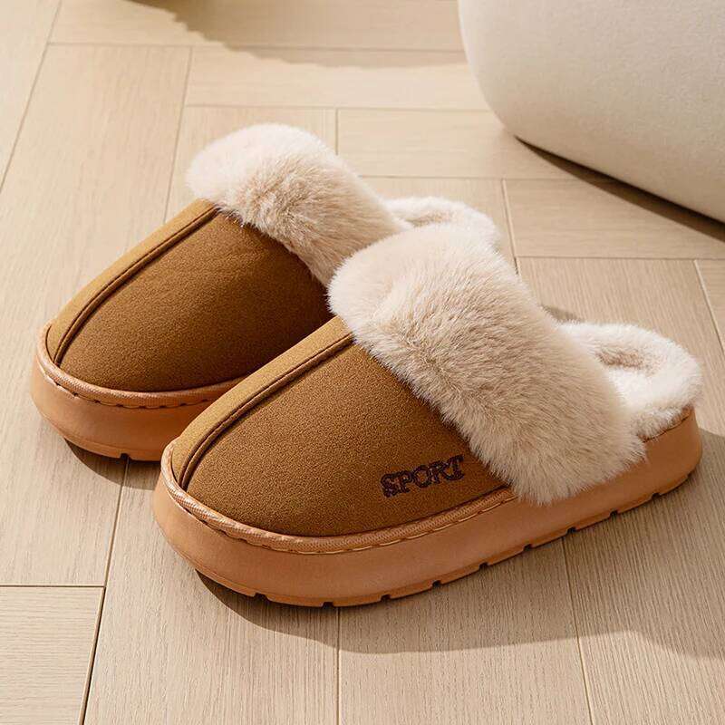Winter Fluffy Women's Home Slippers Plush Designer Woman Shoes Flats Indoor Casual Warm Fuzzy Fur Slides Elegant Soft New