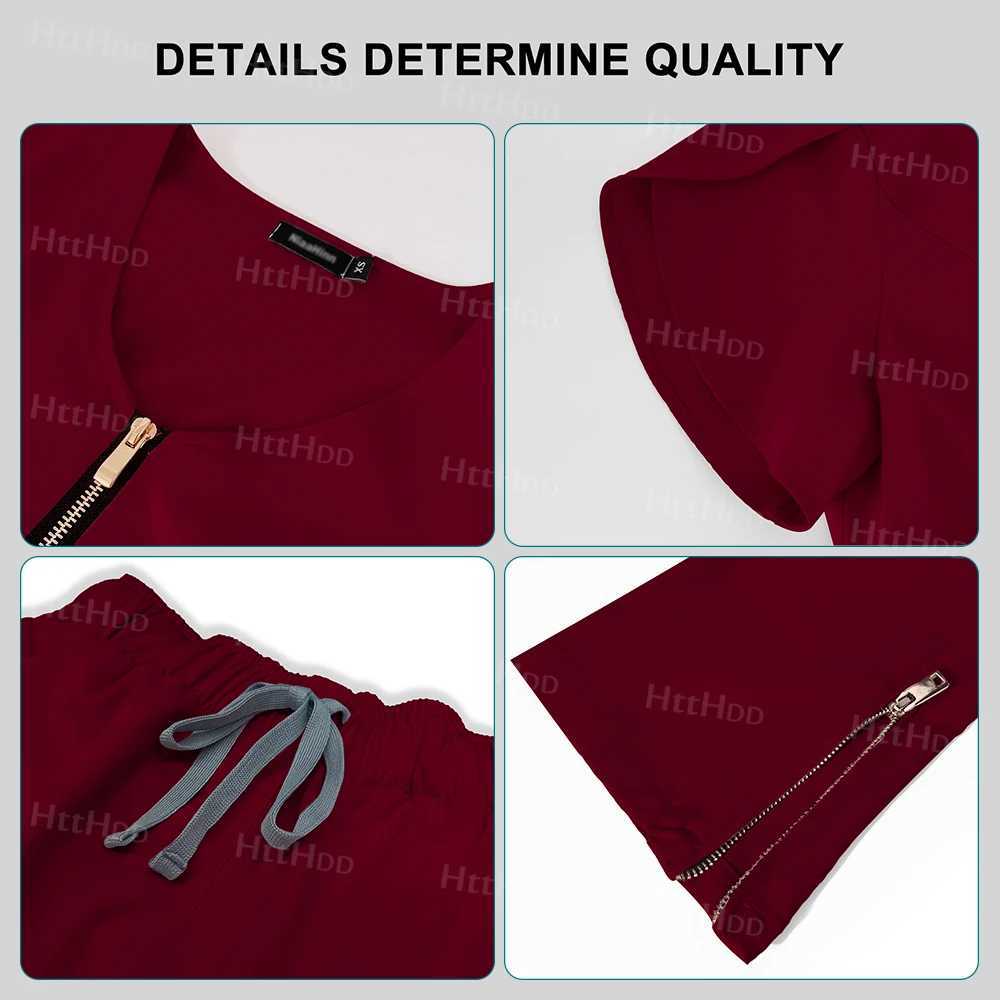 Trendy Hospital Jogger Clothes Ladies Beauty Spa Sn Work Suit Soft Healthcare Nurse Medical Scrubs Doctor Uniforms Sets WomenXJ250827