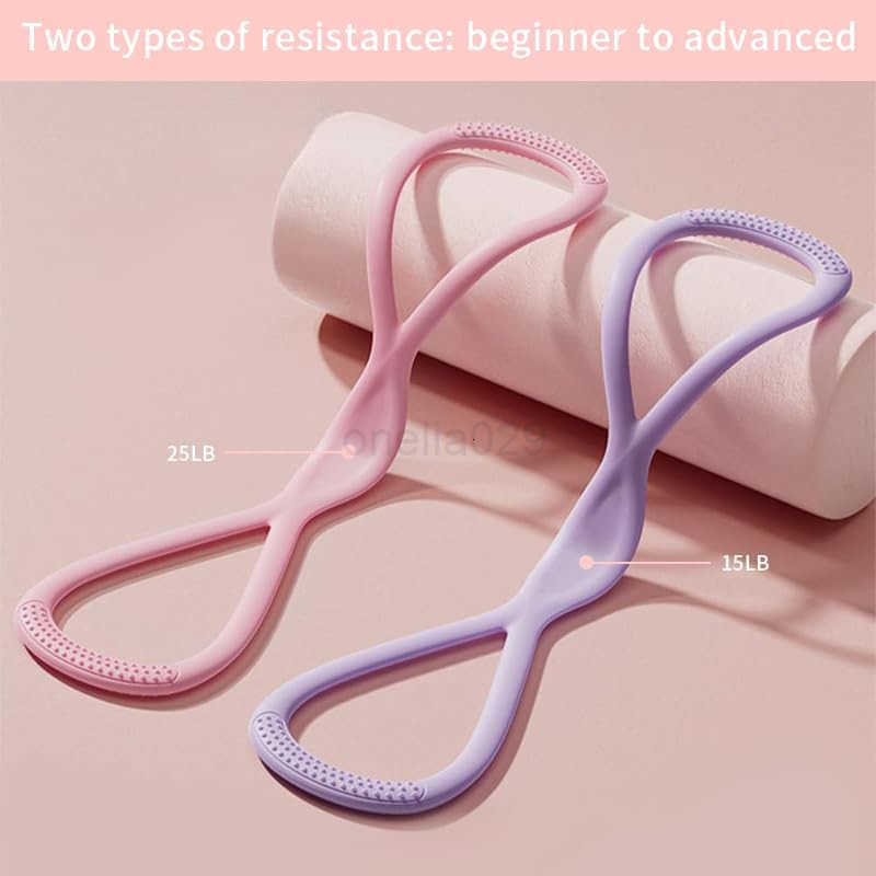 8 Exercise Bands for Women Men15LB25LB Exercise BandExercise Bands with HandLEs for Working Out Arm Back Fullbody Yoga Pulling Rope Elastic Stretch Ba