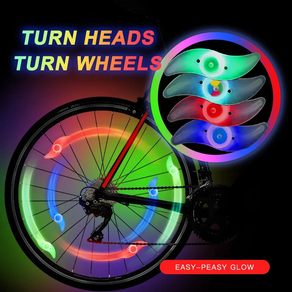 Bicycle Wheel Spoke Light Mini LED Neon Bike 3 Lighting Mode Safety Warning Cycling Accessories 250911