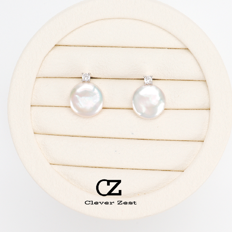 Natural Freshwater Baroque Pearl Stud Earrings Sterling Silver Freshwater Pearl Stud Earrings Fashionable and Versatile Trendy Anniversary Gift Bestie