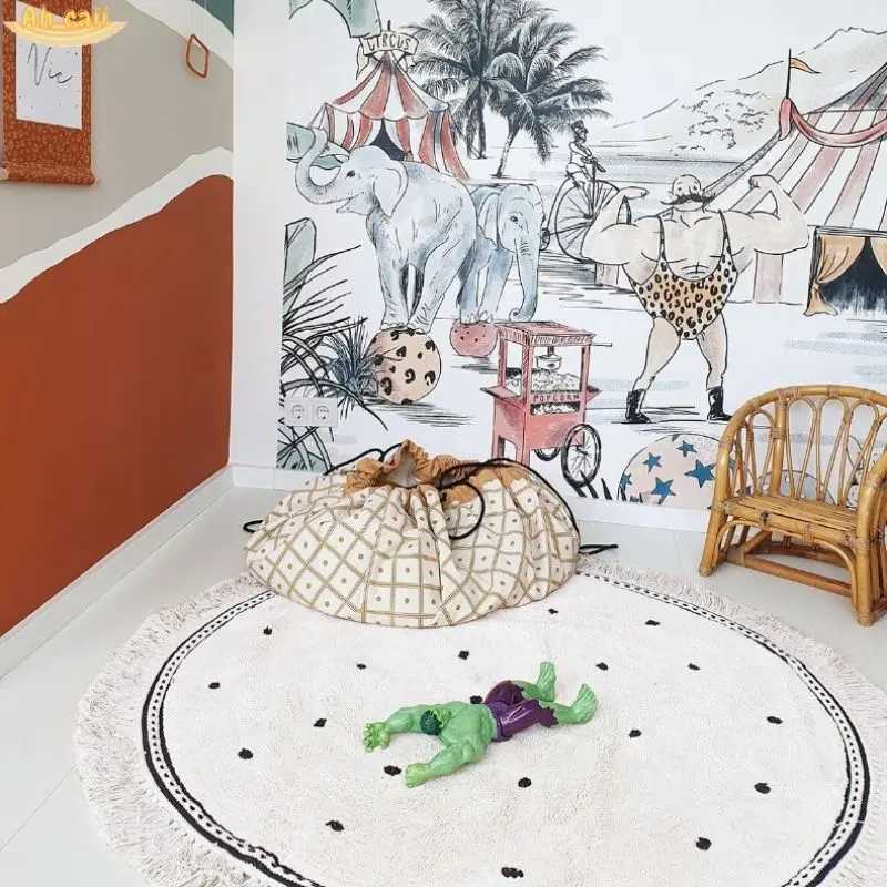 White Fluffy Carpet For Living Room Hairy Nursery Play Mat For Children Soft White Foot Mat Dot Plush Bedroom Rug With Tasselsl C250912
