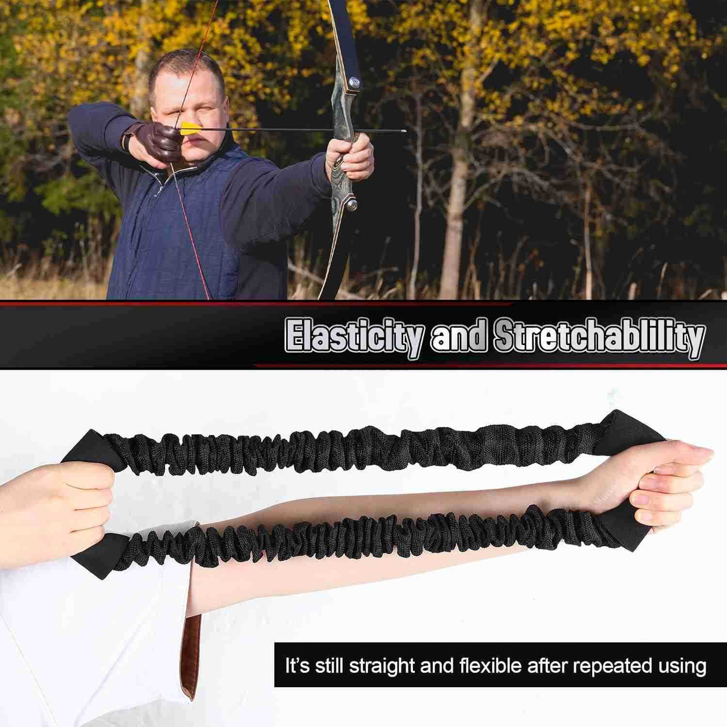 3 Pcs Archery Bow Strength Trainer 30 40 50 Lbs Arm Strength Exercise Band Rubber Stretch Bands Archery Accessories for Bow Practice Shooting Accessor