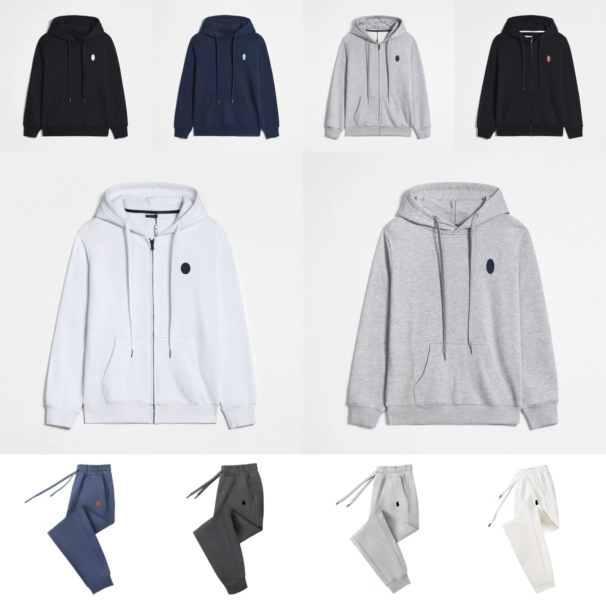 Designer Men's Cotton Hoodies Small Horse Zip Up High End Polo Jackets Women Causal O-Neck Jacket Autumn Winter Sweatshirt