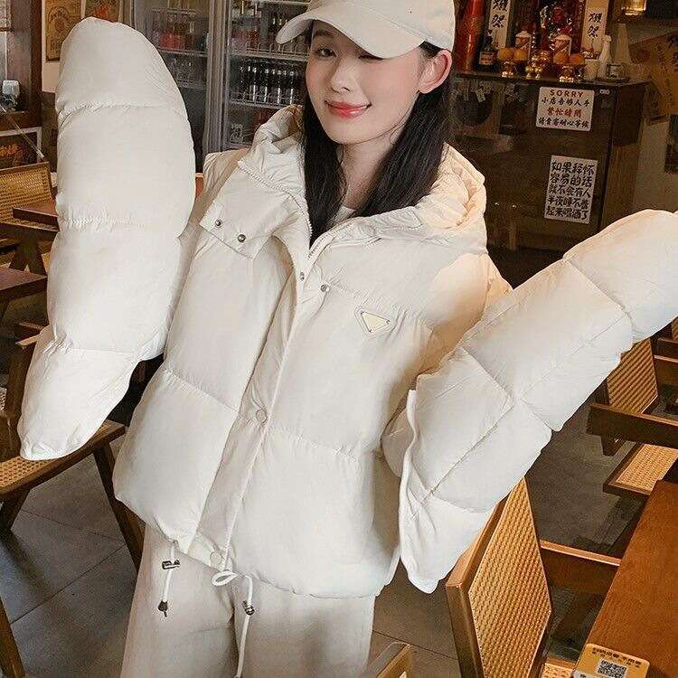 Detachable Sleeve Down For Women Winter New Korean Style Loose Hooded Cotton Coat Short Jacket