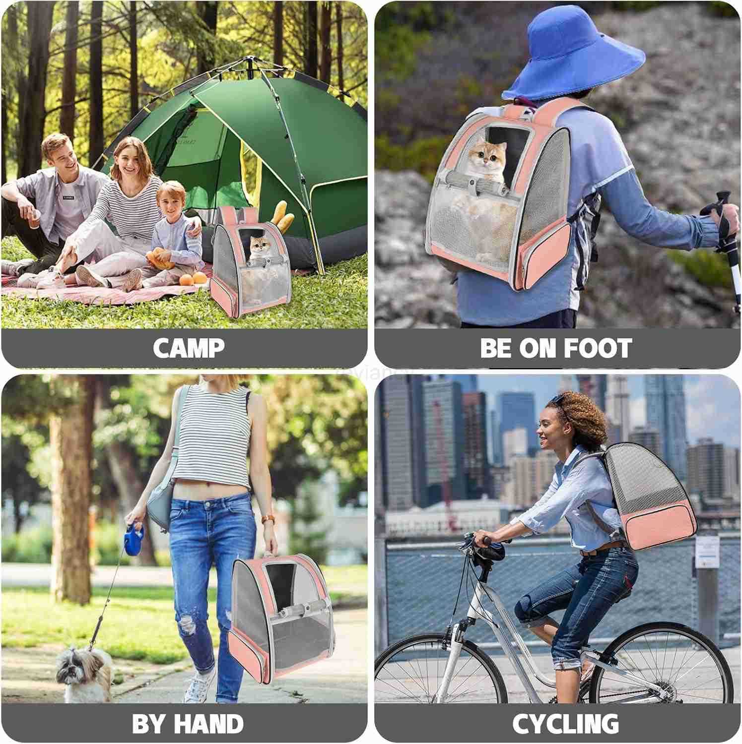 Cat Backpack CarrierPet Carrier Airline Approved for Small Dog Cat Puppy Kitten BunnyVentilated Mesh Design Animal Backpack for Hiking Camping Travel 