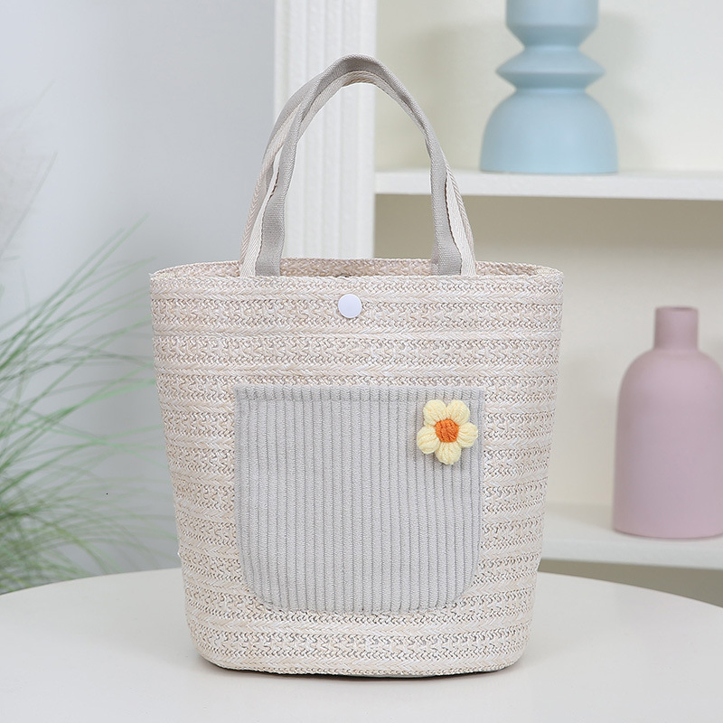 Summer Trend Hot Selling Handheld Straw Bag For Women New Fashion Color Block Shoulder Bag Large Capacity Luxury Bag Designer Bag Free Shipping Tote B