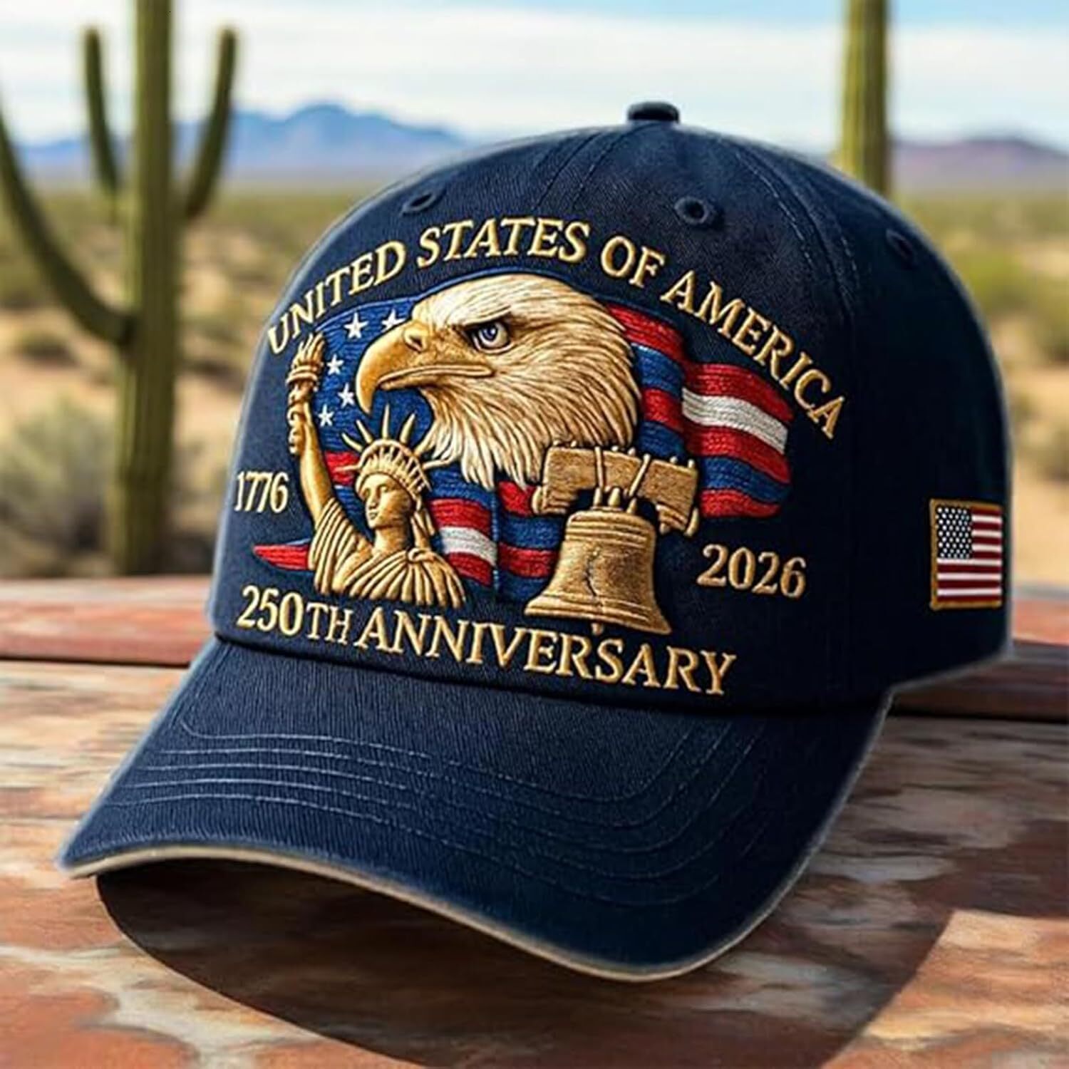 Eagle United States 250th Hat: Adjustable 250 Year American Anniversary Cap, USA Patriotic Caps