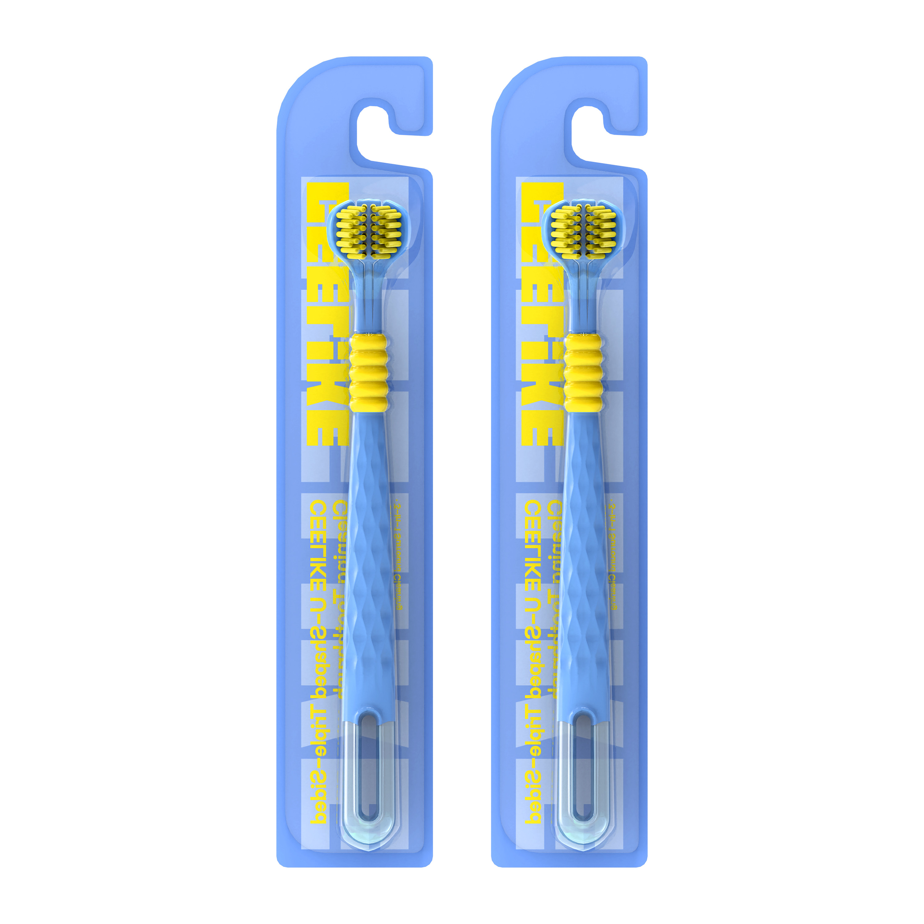 CEELIKE U-Shaped Toothbrush 3-Sided Oral Cleaner for Adults and Kids