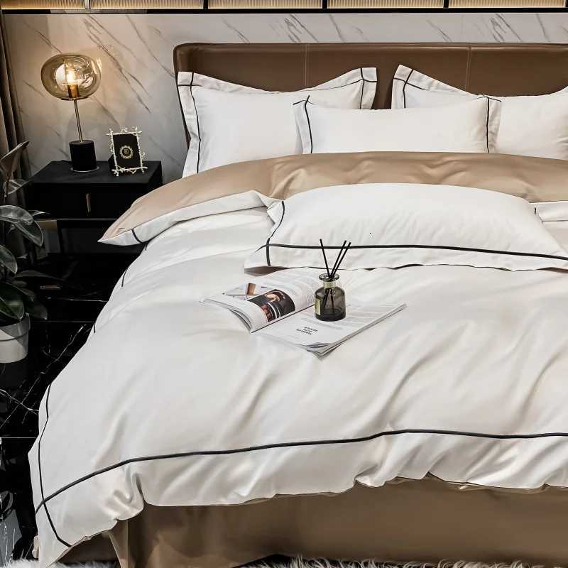 Embroidery Hotel Quality Bedding Set Luxury 800TC Egyptian Cotton Duvet Cover Bed Sheet Set Double King Queen Size Home Textiles X250912 - view 5