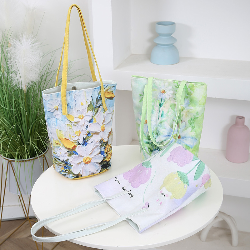 Floral Velvet Bag Versatile Large Capacity Bucket Bag Women S Printed Free Shipping Handbag Casual Artistic High End Fashion Luxury Bag Designer Bag S