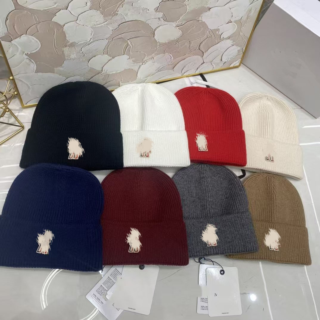 Top-Quality Luxury Designer Autumn Winter New Arrival Logo Knit Beanie - Stylish Casual Warm Couple Unisex Woolen Thermal Hat