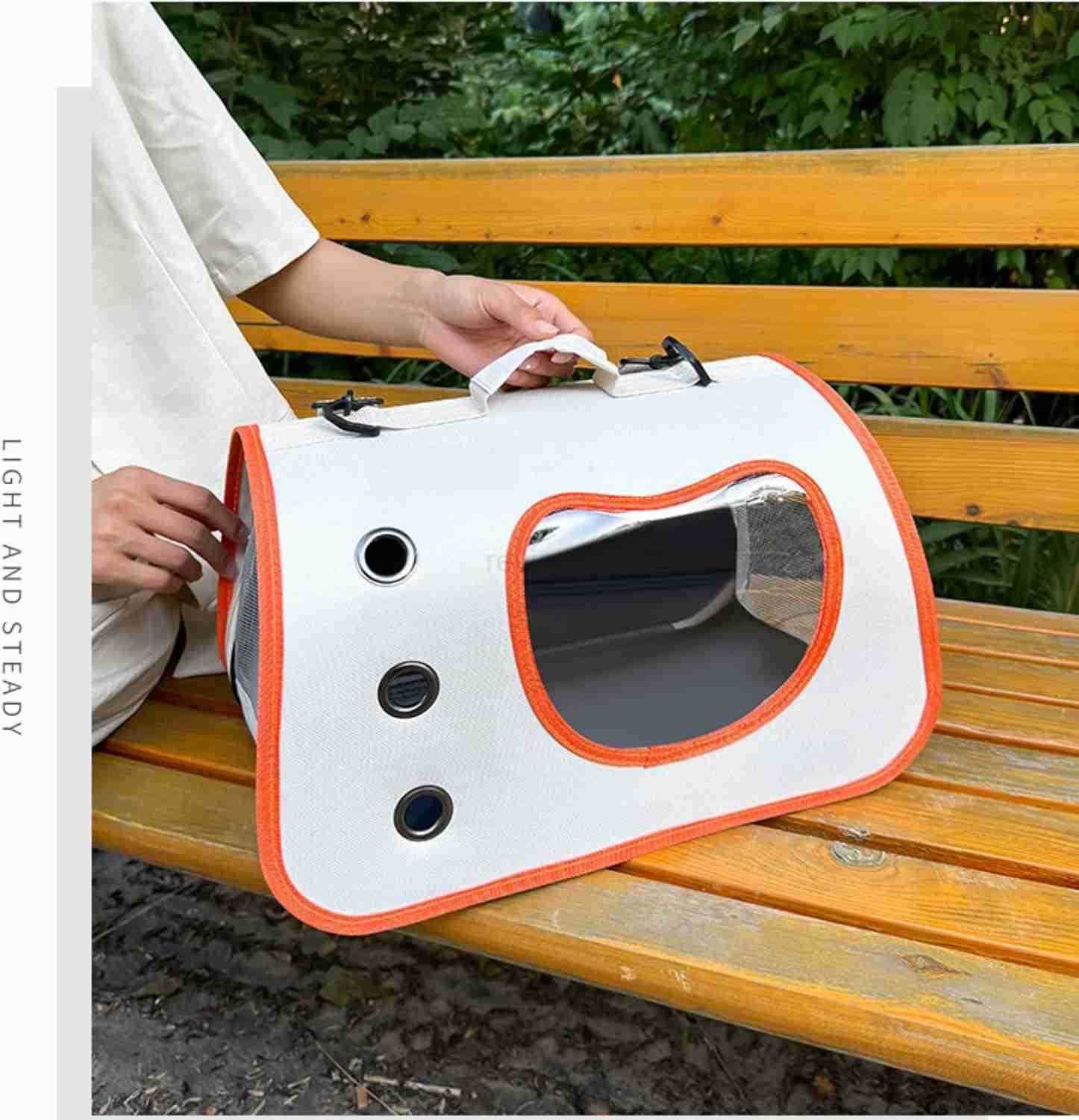 Portable Cat Carrier Backpack for Small Pets Foldable Breathable Design Multifunctional Pet Travel Bag Dog Cat Oxford Cloth Adjustable Strap Lightweig