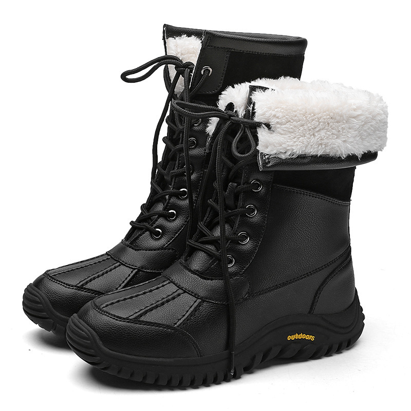 Designer boots New Martin Women Fleece Lined Warm Outdoor Snow Boots for Waterproof Non Slip High Tube Cotton Shoes