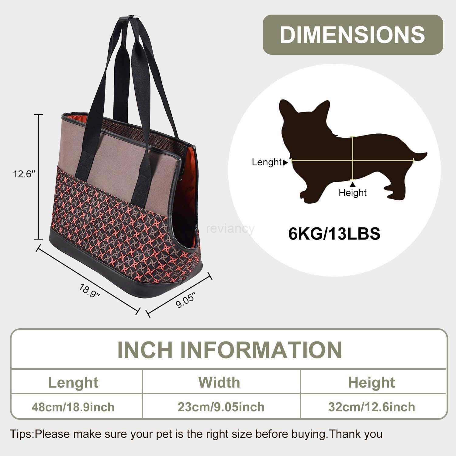 Dog Purse Carrier for Small Dogs SoftSided Tote Bags with Pocket Dog Travel Supplies Portable Dog Sling with AntiSlip BottomW250912