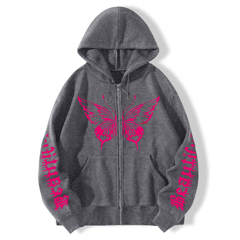 Designer free shipping spider hoodie hot sales Classic Fashion Dark Zipper Hoodie Skeleton High Street Trendy Men's sweatshirt