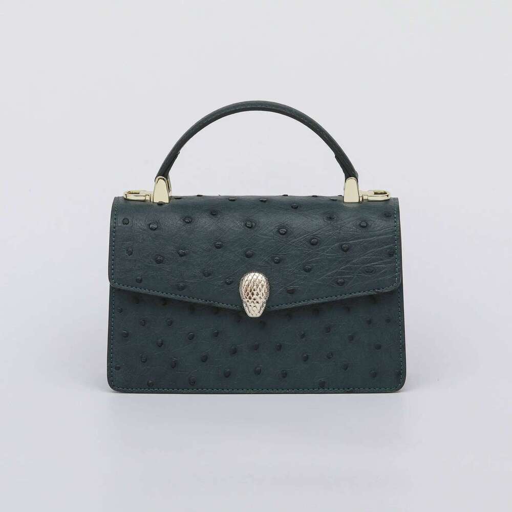 2025 New Fashion Ostrich Women's Handbag Genuine Leather Lady Shoulder Leisure Crossbody Bag For Women 45