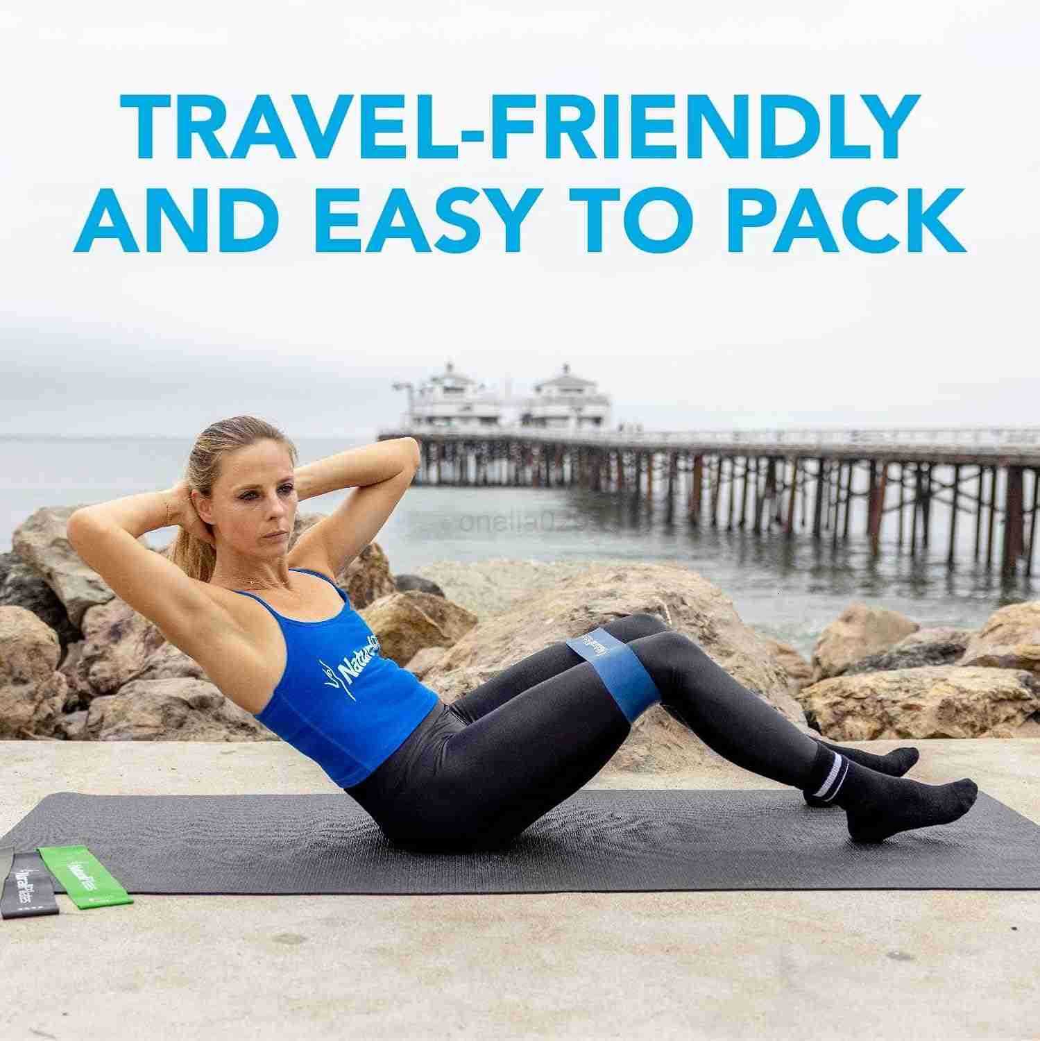 Natural Pilates 4Level Booty Bands for Working Out Elastic Glute Bands for Butt Resistance Bands for Legs and Butt Workout Exercise Butt Bands Set wit