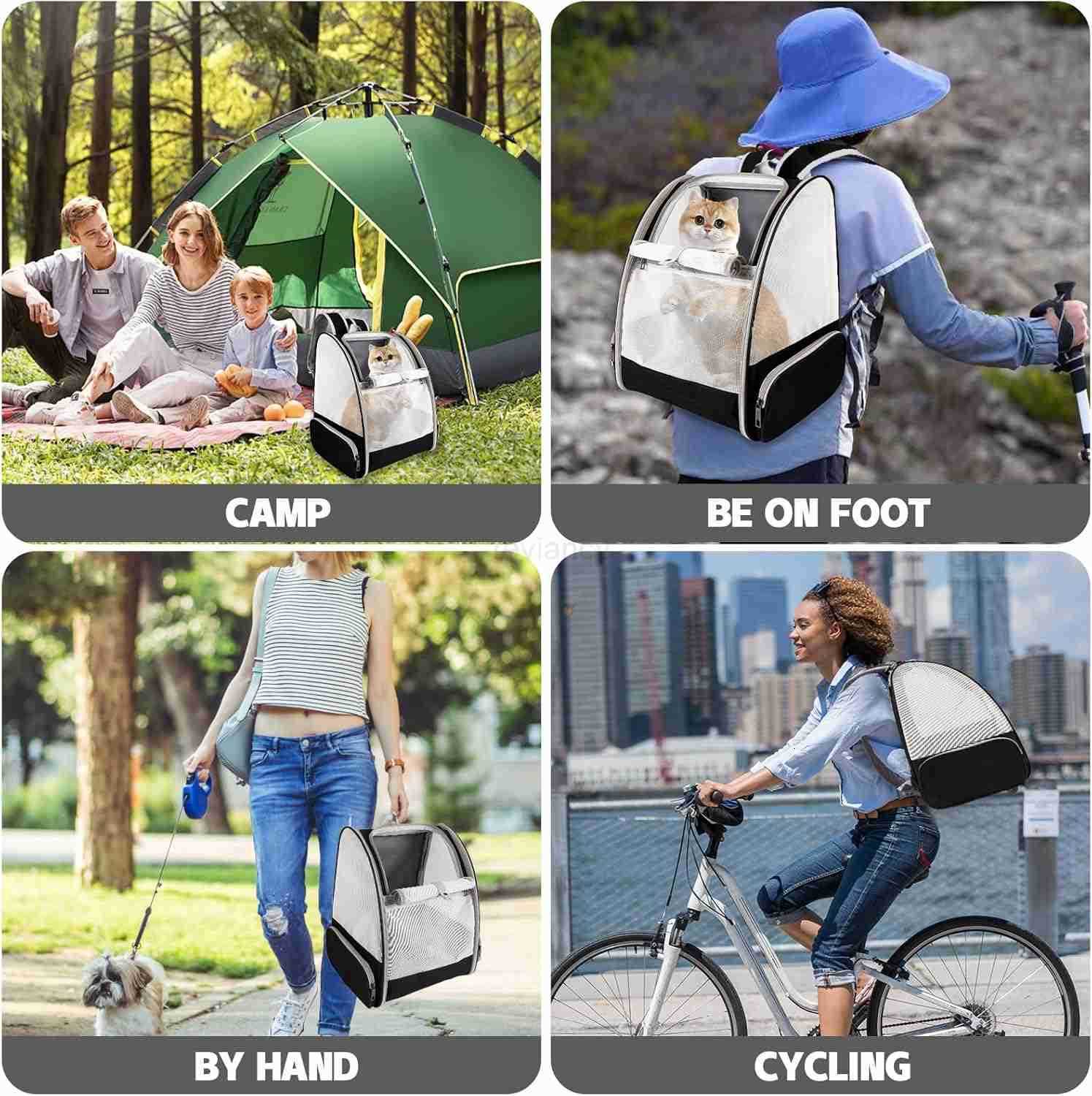 Cat Backpack CarrierPet Carrier Airline Approved for Small Dog Cat Puppy Kitten BunnyVentilated Mesh Design Animal Backpack for Hiking Camping Travel 