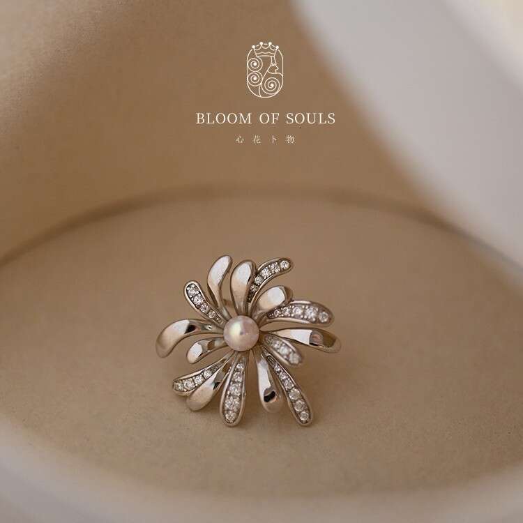 Izu Fireworks S Pure Sier Freshwater Pearl Elegant Earrings for Women Summer New