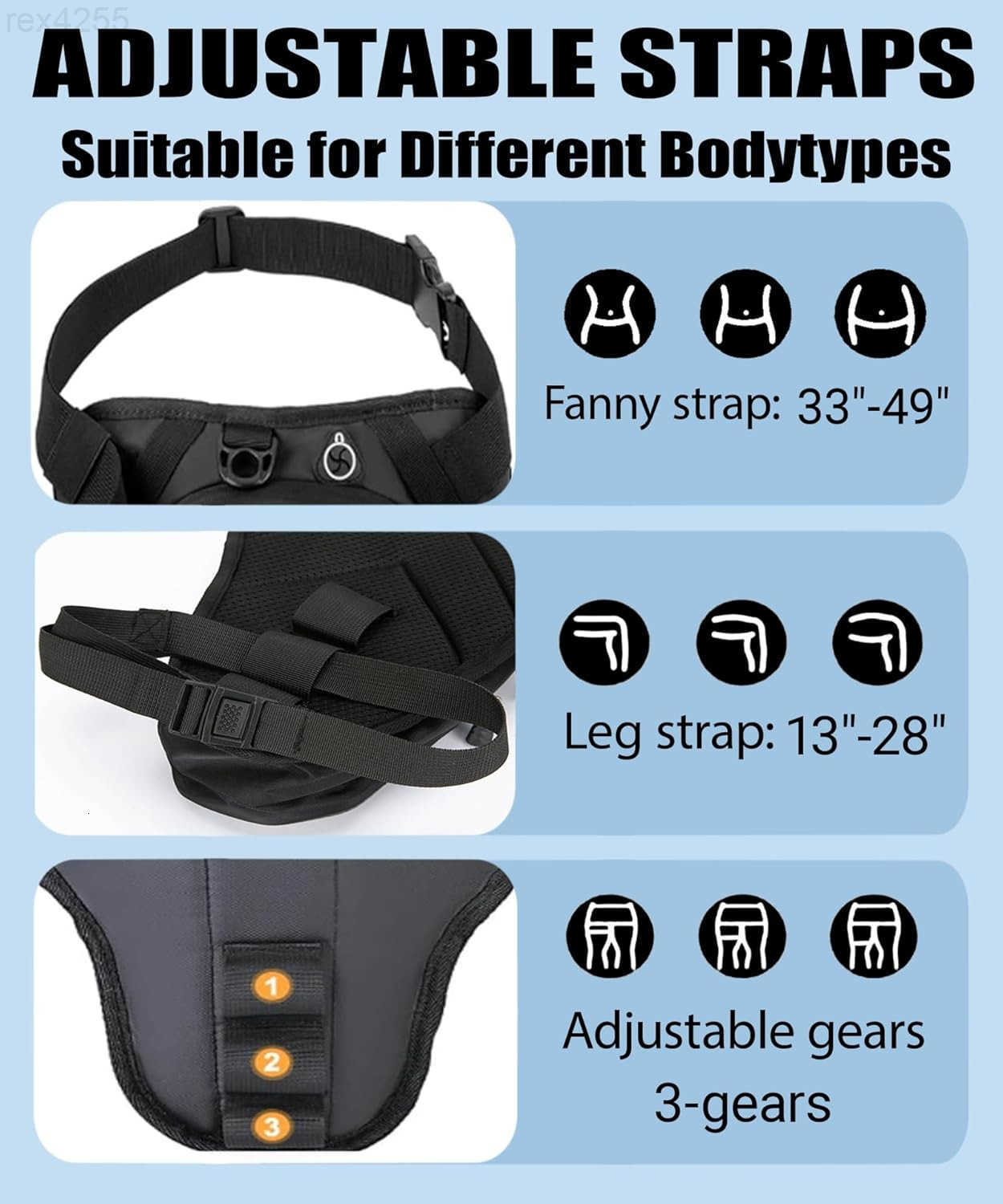 Leg Bag Thigh Bag for Riding Drop Leg Pouch for Men Womenwith Removable Straps Waterproof Fanny Pack Phone PurseTravel Hiking Cycling OutdoorBlackW250