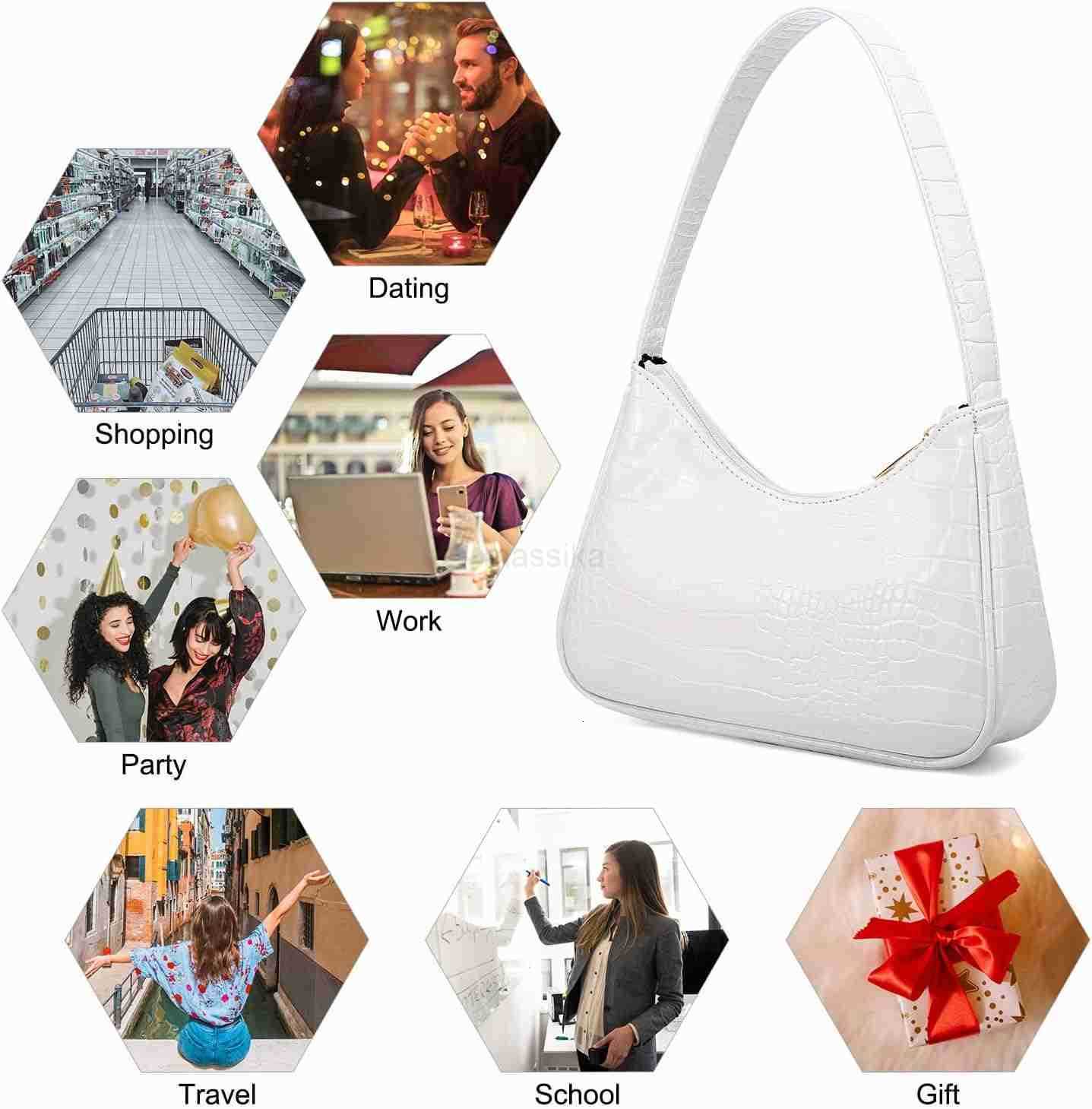 Shoulder Bag for Women Small Purses Croc Pattern Clutch Purse Vegan Leather Little Purse Cute Mini Handbag M250912