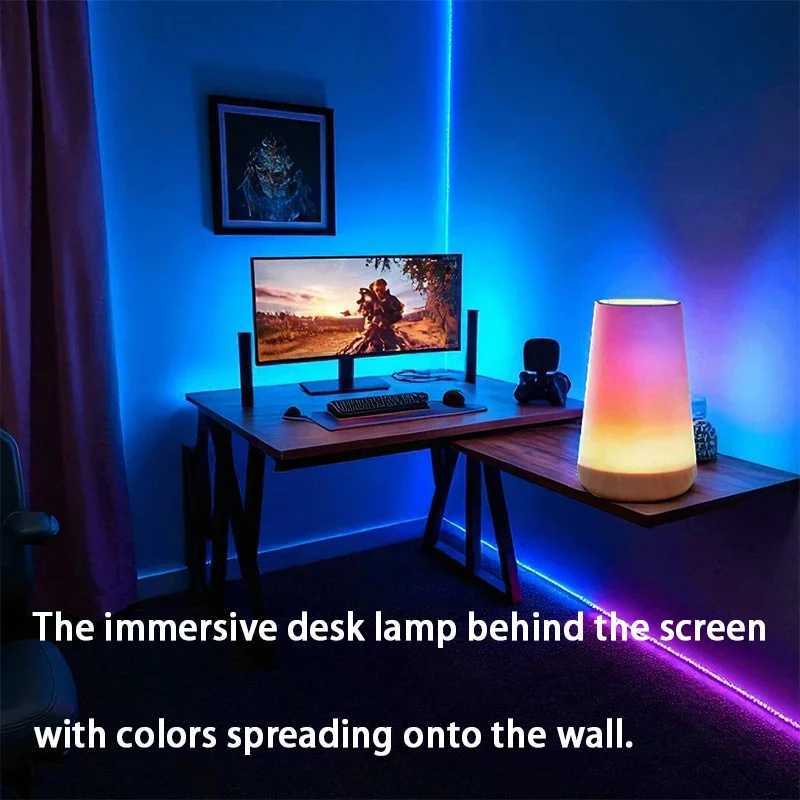 Table Lamp Bedside Light For Bedroom Color Modes Remote Control Touch Dimmable USB Rechargeable Portable Night Lamp C251122