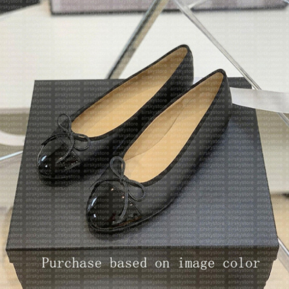 Chaussures de créateurs Designer Paris Black Ballet Flats Chaussures Femmes Quilted Greil Le cuir Slip on Ballerina Luxury Round Toe Dames Dames