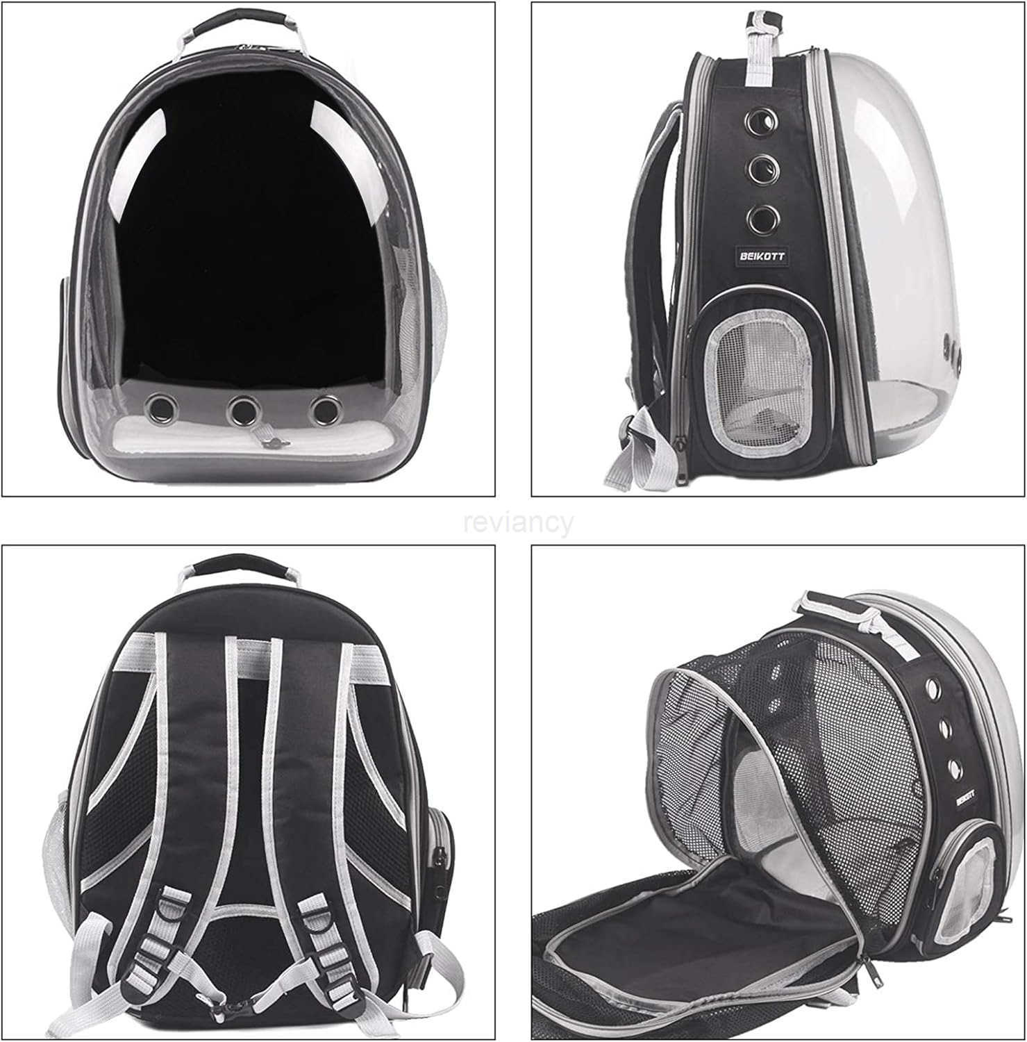 Cat Carrier Backpack Dog Backpack Ventilate Pet Cats Puppy Dogs Birds Bunny Backpack for Travel Indoor Outdoor UseBlackW250912