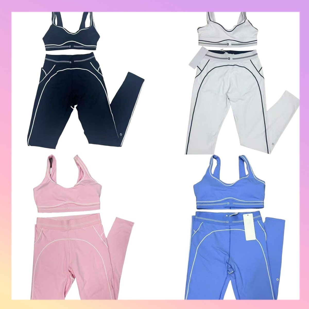 Designer Womens Yoga women Sets Women Workout Yoga Sets sport bras and pants Y-shape U-shape Bra Fitness High Waist Align Leggings Running Sports