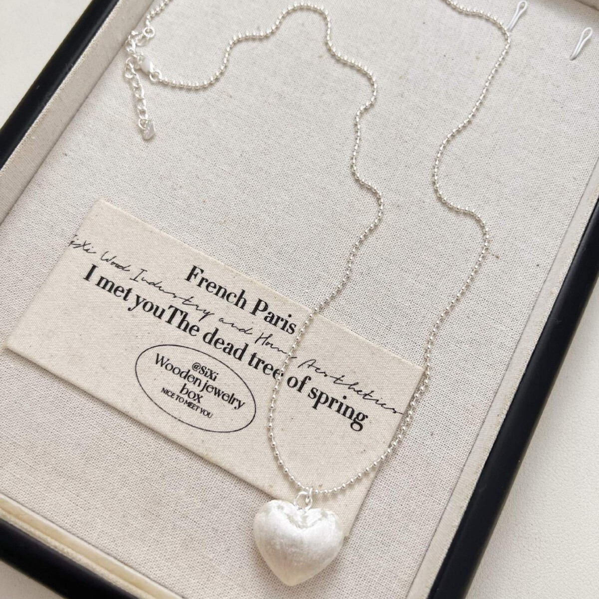 Minimalist Heart Copper Brushed Pendant Necklace Niche Design Fashion Versatile Women's Light Style Choker