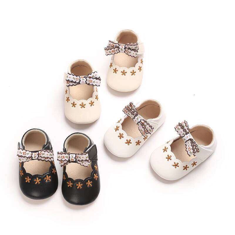0-18 Months Spring and Autumn Girls Fashion Princess Soft Rubber Soled First Toddler Shoes Casual Walking