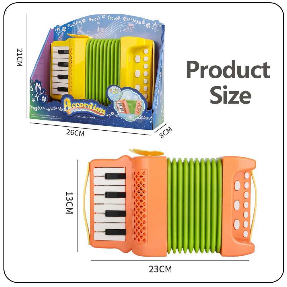 Toy Accordion 10 Keys 8 Bass Accordions for Kids Musical Instrument Educational Toys Gifts for Toddlers Beginners Boys Girls C250912