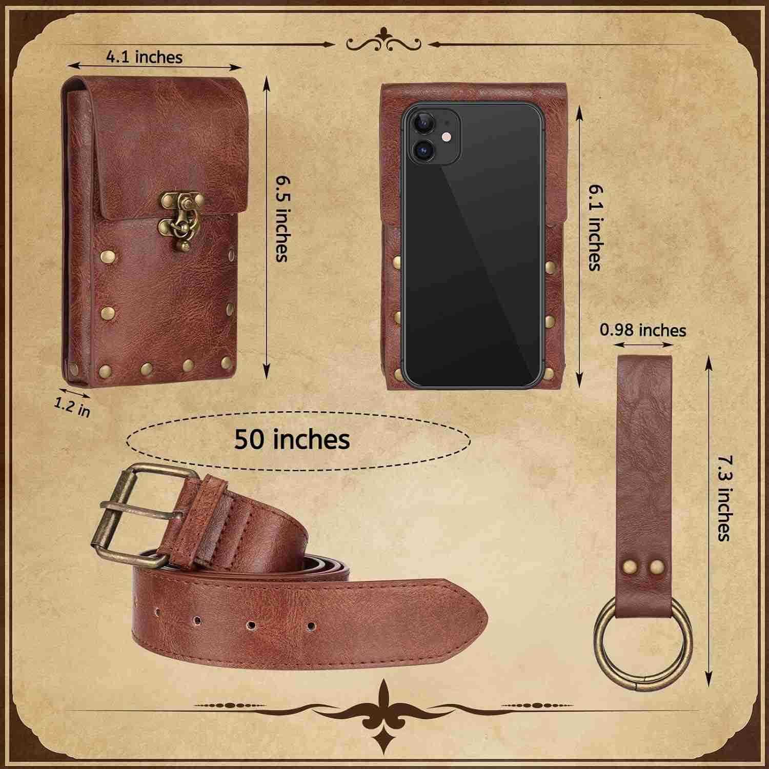 Belt Pouch Waist Bag Pouch Skirt Hike Medieval Bag Ren Faire Costume Accessories for HalloweenW250912