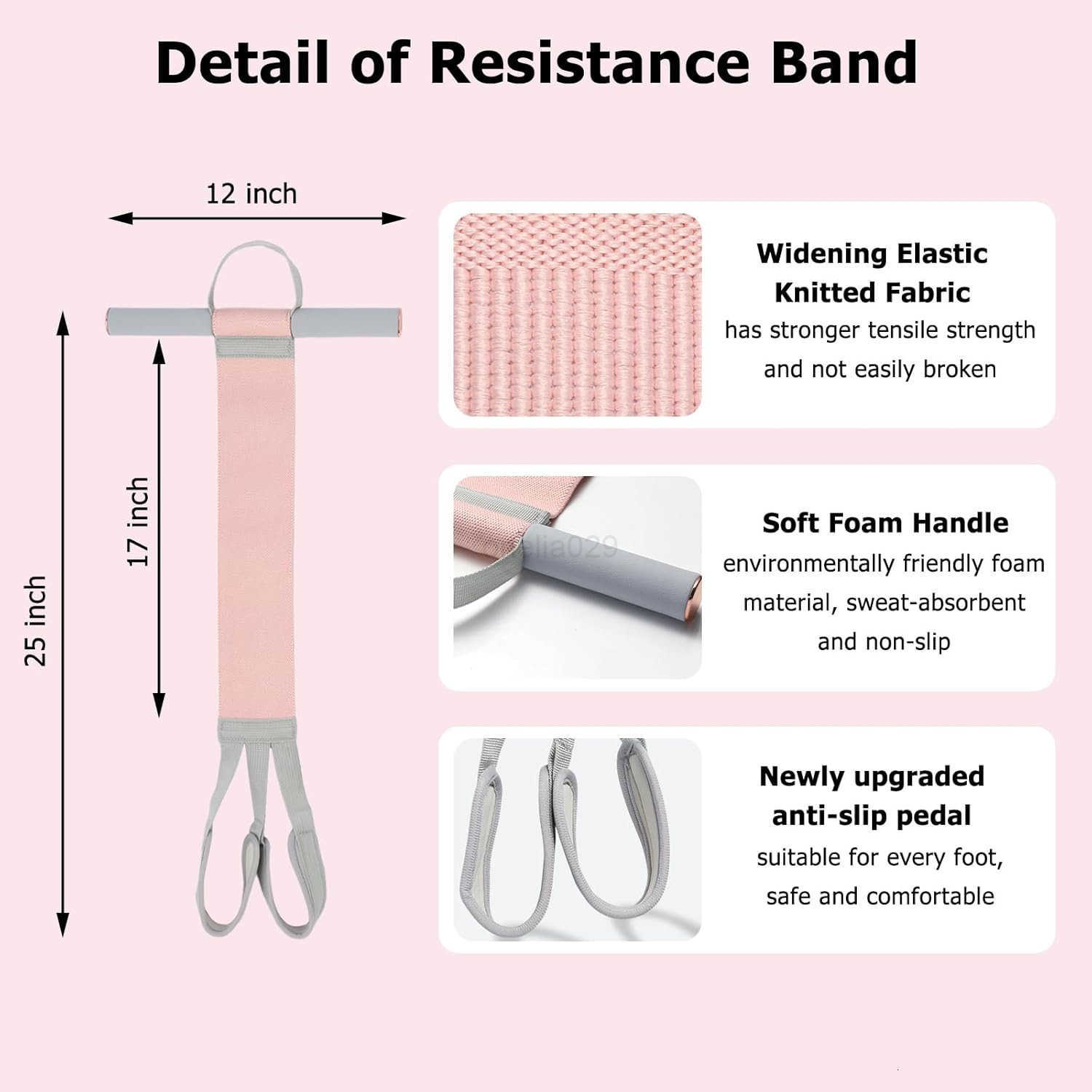Resistance Bands with HandlesYoga Pedal Workout BandsMultifunction Pull Up Bands Situp Workout Equipment Home Gym for ArmAbdomenWaistLeg Stretching Sl