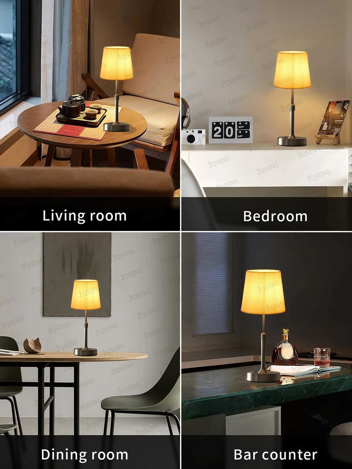 Led Cordless Night Light Rechargeable Bedside Table Lamps Touch Stepless Dimming Portable Desk Lamp For Bar Restaurant Camping C251122