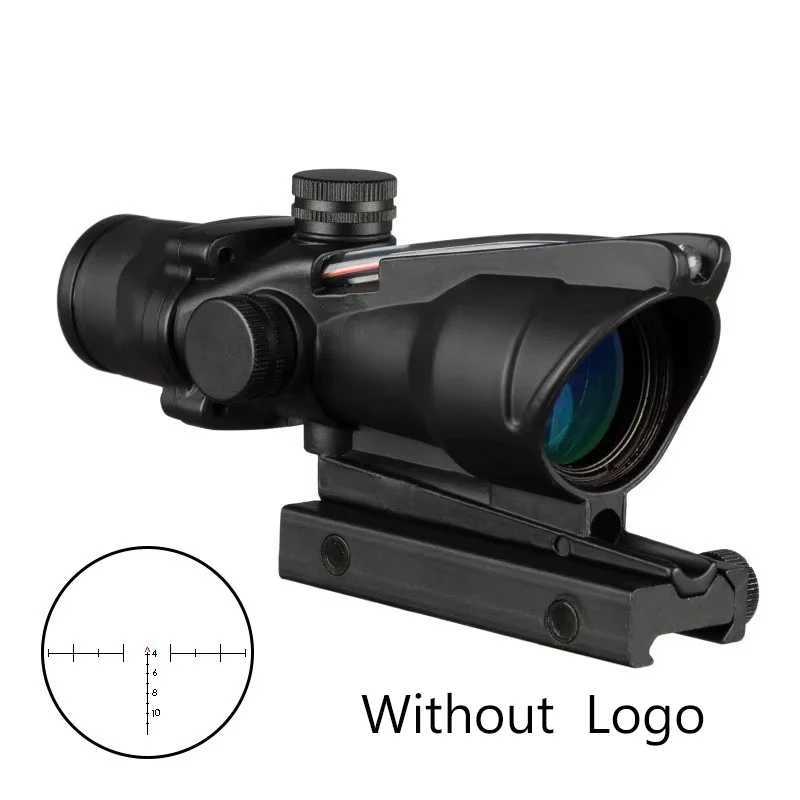 4X32 Hunting Riflescope Real Fiber Optics Grenn Red Dot Illuminated Etched Reticle Tactical Optical Sight C250912
