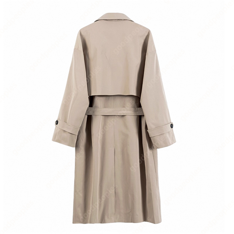 Designer Mens Trench Coat Mens Knee Over Windbreaker Jacket Mens Medium to Long Double breasted Loose Coat Street Trend Casual Womens Jacket Coat