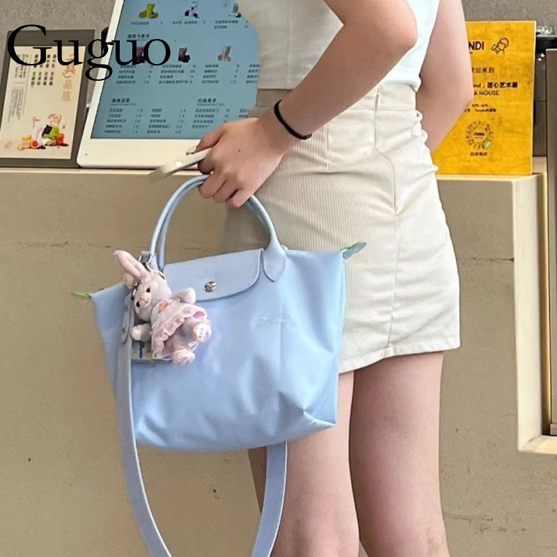 Guguo Free Shipping New Designer Bag Exclusive French Long Champ Bag Embroidered Dumpling Bag Large Capacity Long Champ Tote Bag Women's Bag Unde