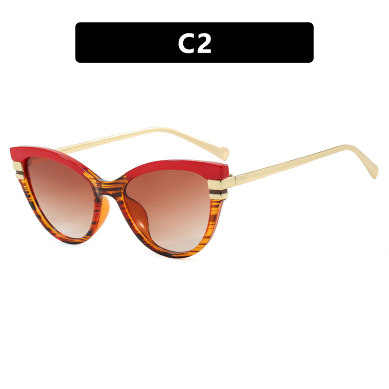 Triangle Cat Eye Sunglasses 2025 New Two Tone Retro Vintage Shades Women Men Fashion Sun Glasses Luxury Acetate Eye wear