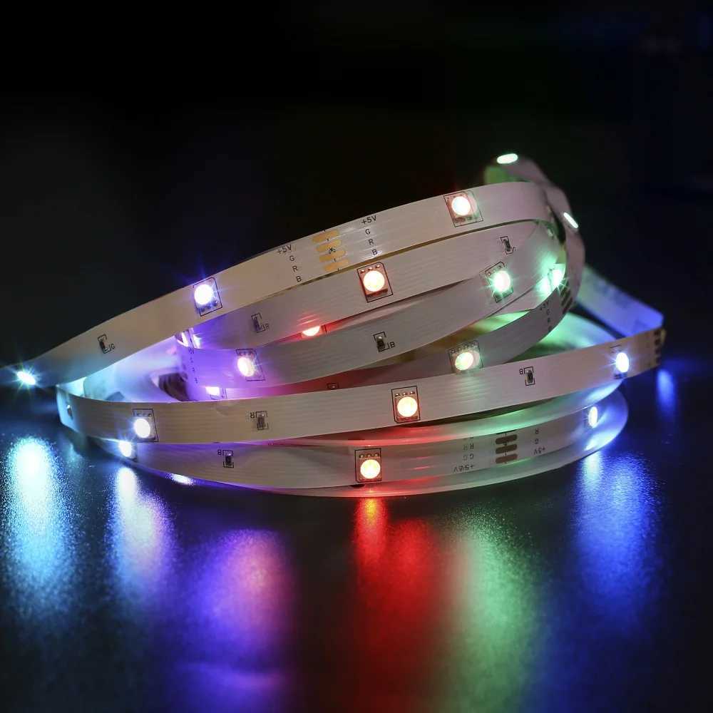 5V RGB 5050 Home LED Strip Lights 3 Keys Control USB TV Backlight LED Strip Lights Home Party Decoration Flexible Strip Lights C250912