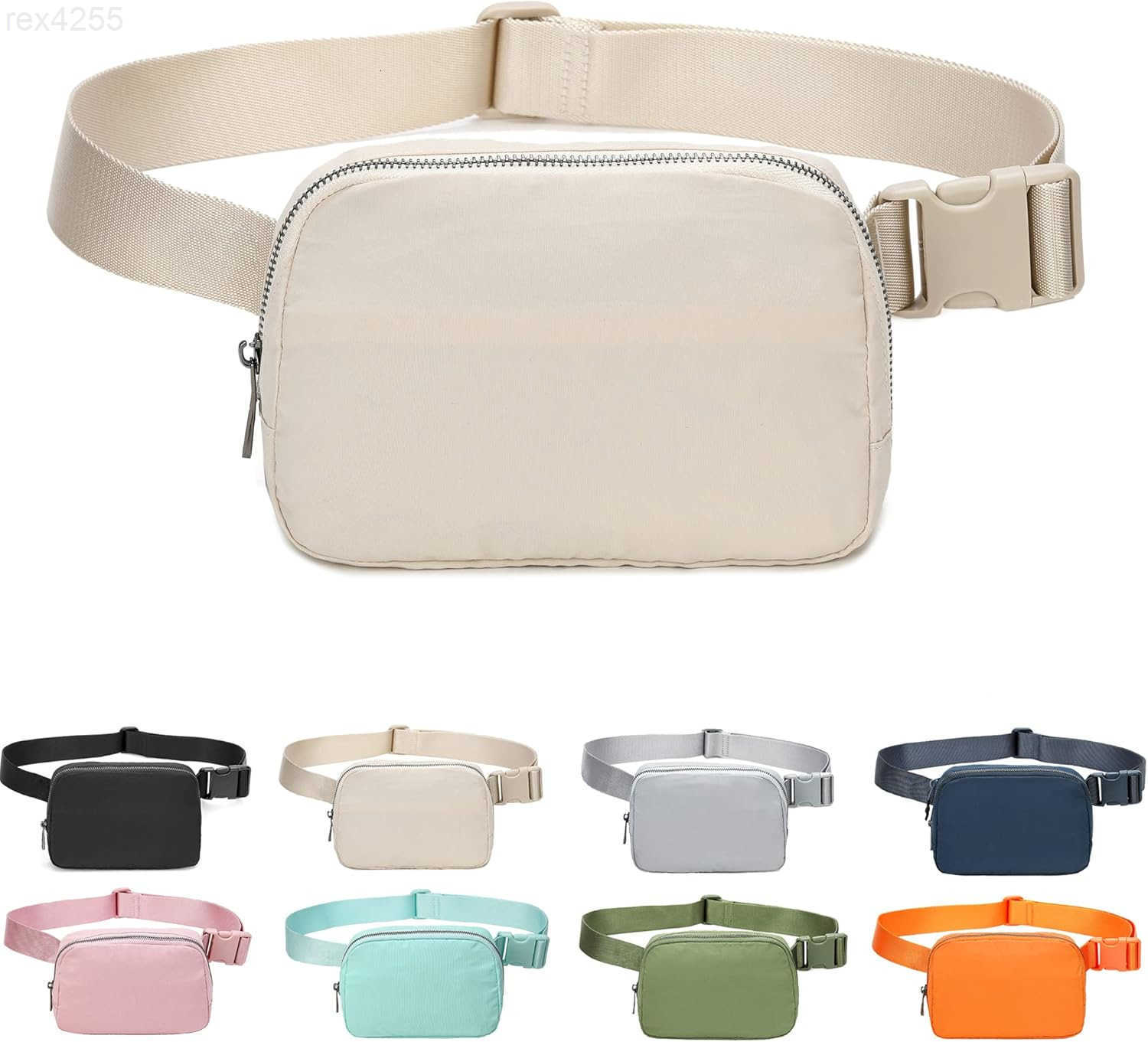 Belt Bag Waist Pack Crossbody Bags Bum Bag for Running Hiking Travel Workout Adjustable Strap for Women beigeW250912