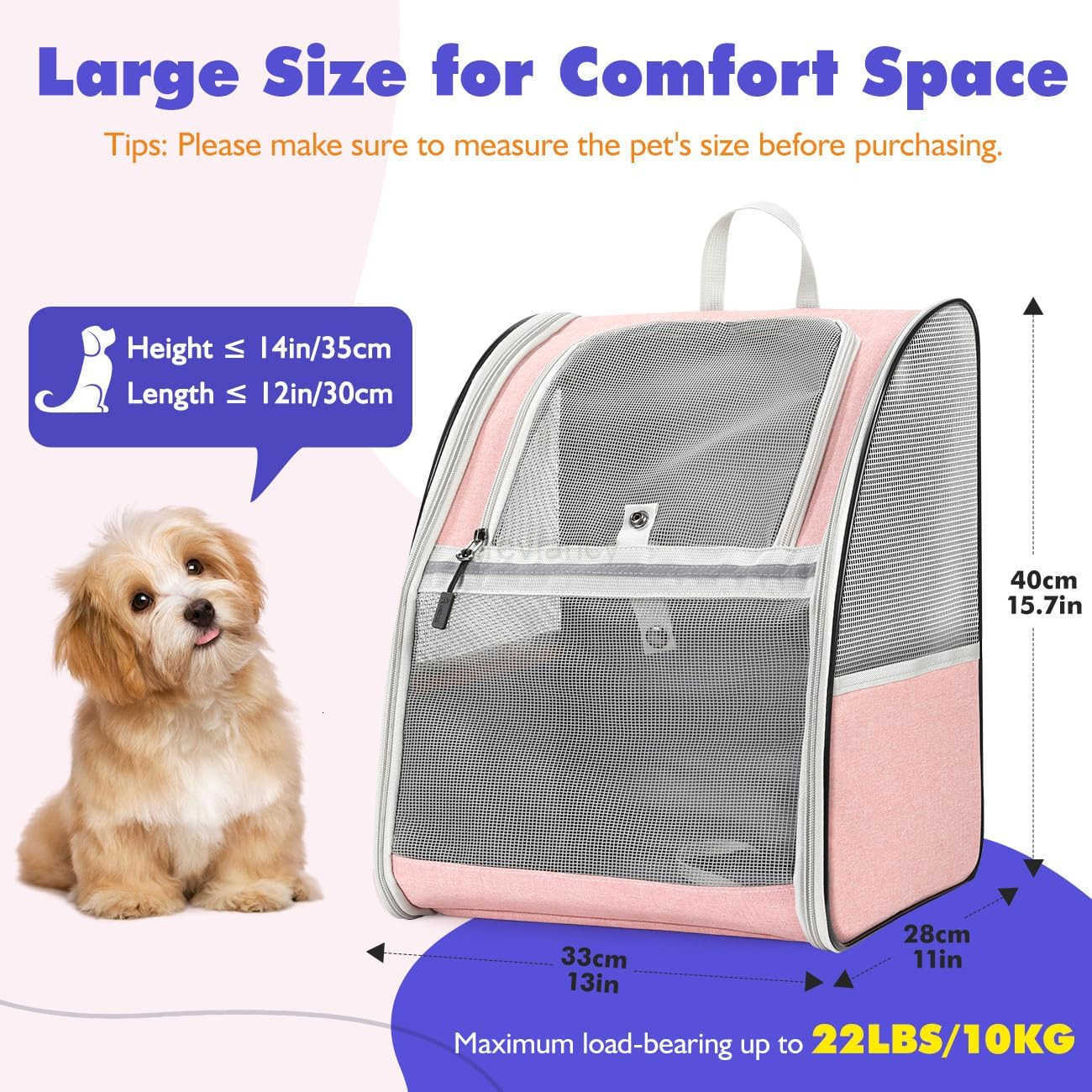 Cat Carrier Backpack Pet Carrier Backpack for Kitties Small Dogs Puppies Breathable Cat Bag Carrier Small Dog Travel Backpack Carrier for Kitten Puppy