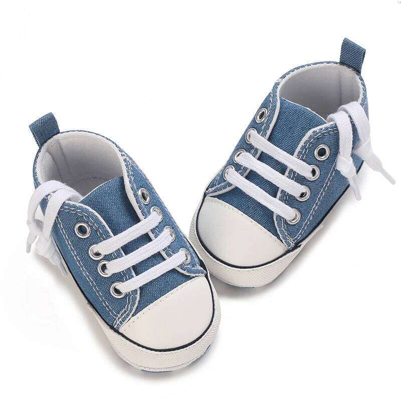 Canvas Classic Sports Newborn Boys and Girls Printed Star First Walkers Infant Anti slip Baby Shoes