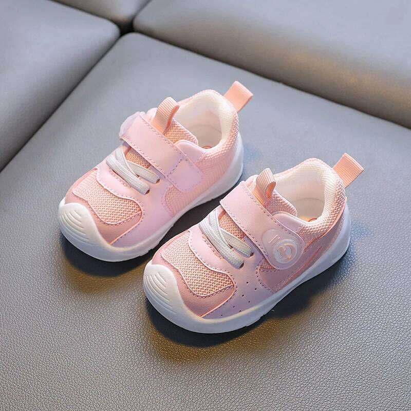 Boys Girls Spring and Fall New 1-2 Years Old Breathable Leather Walking Shoes Fashion Simple Baby Lightweight Sneakers