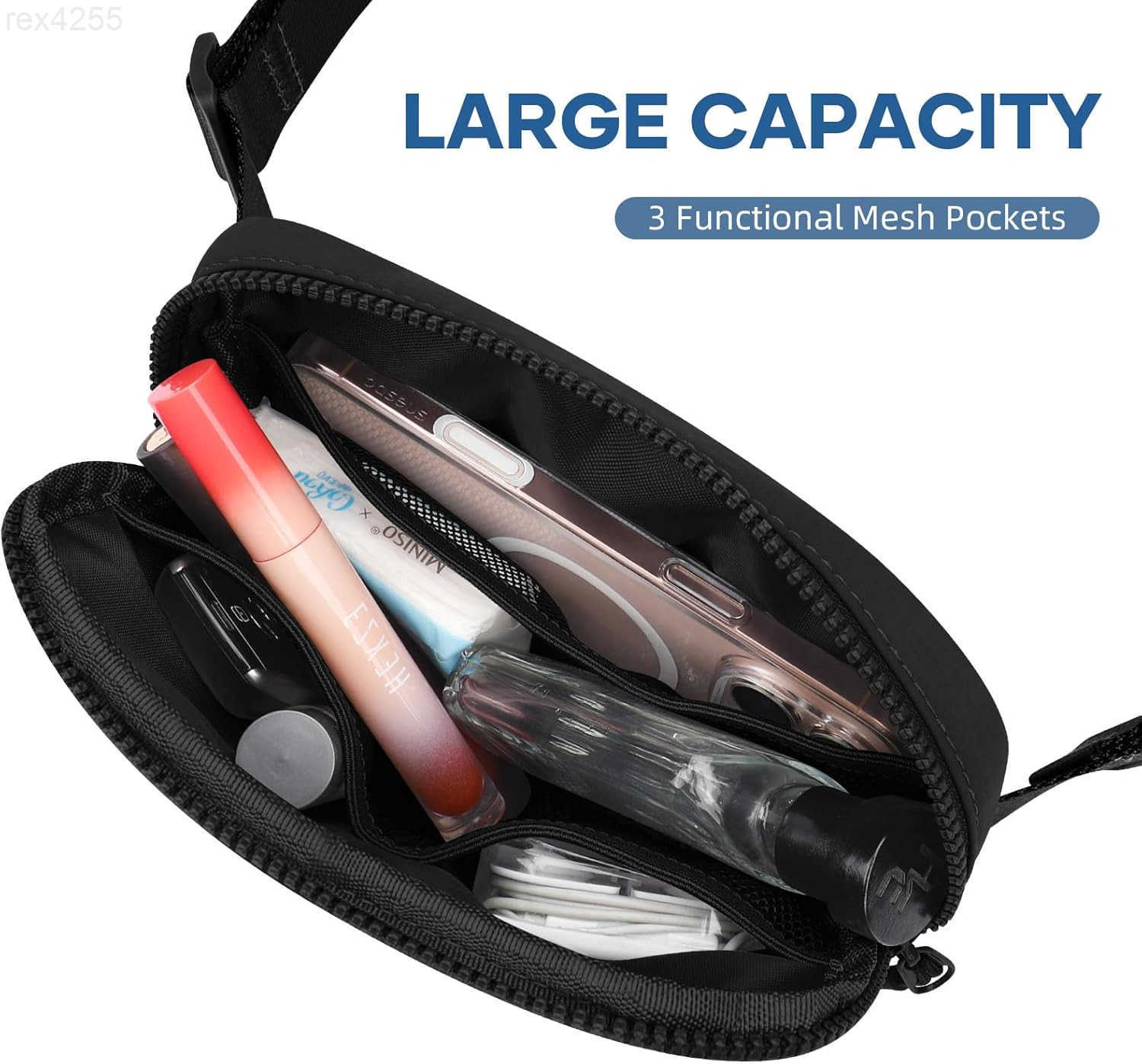 Fanny Pack for Women Men Waterproof Belt Bag with Adjustable Strap Back AntiTheft Zipper Pocket Lightweight Crossbody Bag for Travel Workout Running B