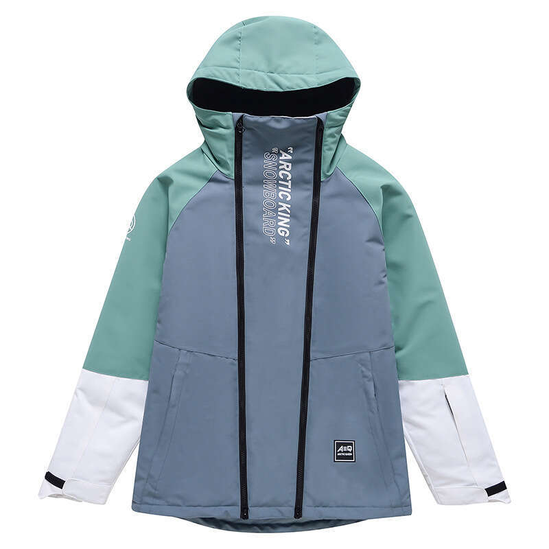 New Fashion Color Matching Snowboarding Suit for Men and Women Winter Thermal Waterproof Windproof Ski Outfit Mountain Snowsuit