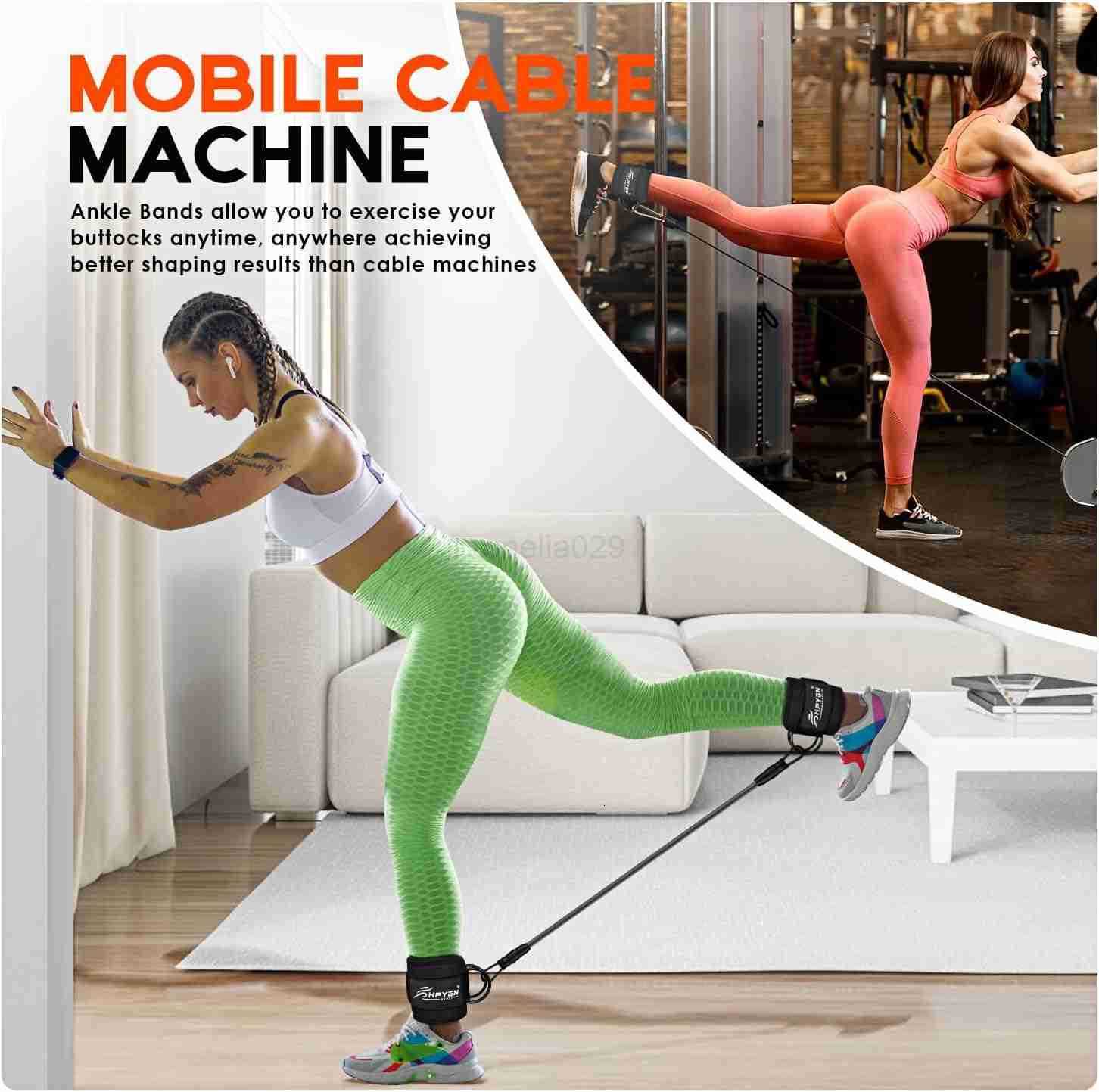 Ankle Resistance Bands Ankle Bands for Working Out with Cuffs Resistance Bands for Leg Butt Training Workout Equipment for Kickbacks Hip Gluteus Train