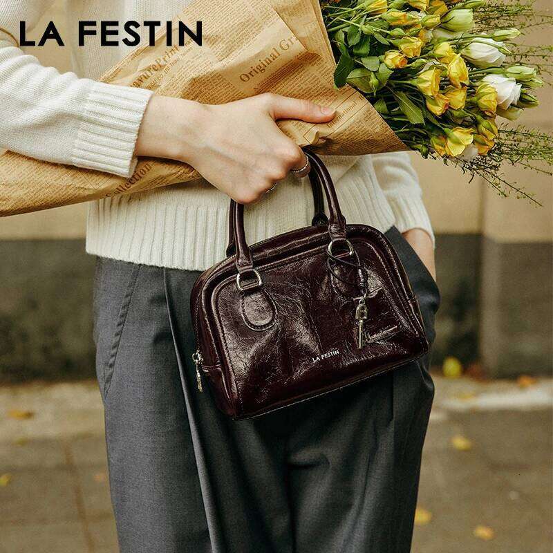 LA FESTIN Original Brand Handbag Women Popular Shoulder Designer Boston Square Lady Crossbody Bag